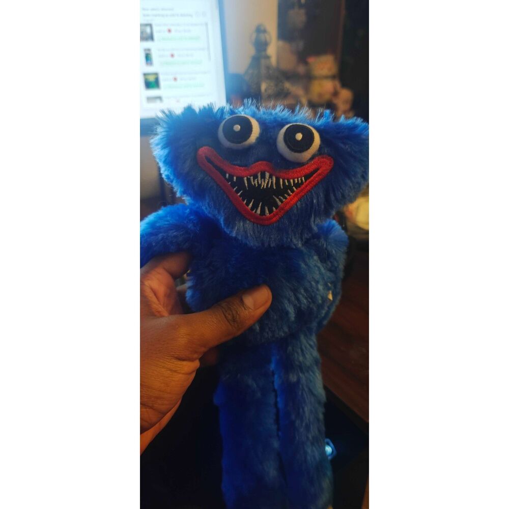 Huggy Wuggy blue plush toy